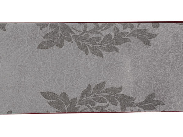 Women's Hanhaba-Obi, Reversible, Reddish gray, Leaves