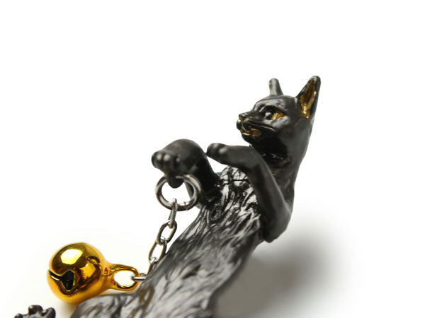 Black Cat NETSUKE;Japanese Traditional Accesary