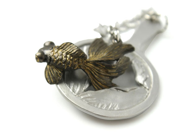 Black Pop-Eyed Goldfish NETSUKE;Japanese Traditional Accessary