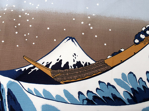 Furoshiki, Japanese Hokusai nami The Great Wave pattern