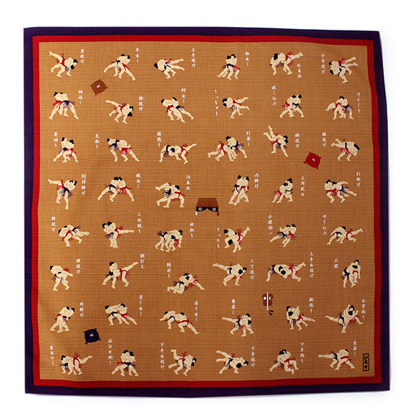 Small Furoshiki Brown Sumo Wrestling