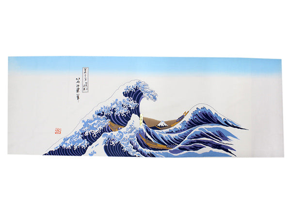 Ukiyoe Tenugui Hand Towel Hokusai nami The Great Wave Pattern