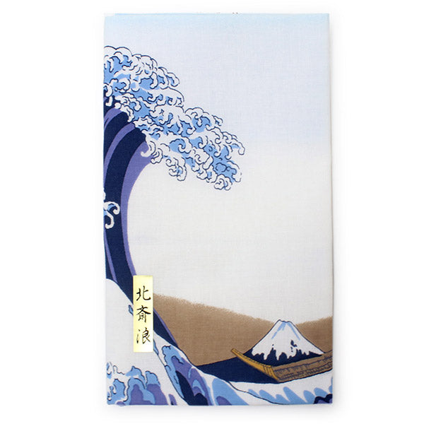 Ukiyoe Tenugui Hand Towel Hokusai nami The Great Wave Pattern