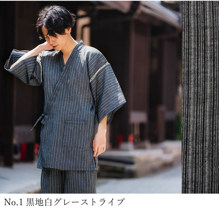 Men's Jinbei 5L, 6 patterns Stripe