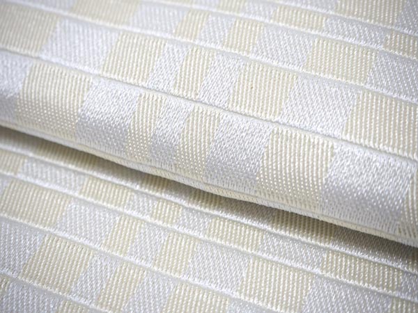 Men's belt ( white&cream / checkerboard ) Tie it when you wear a yukata or kimono