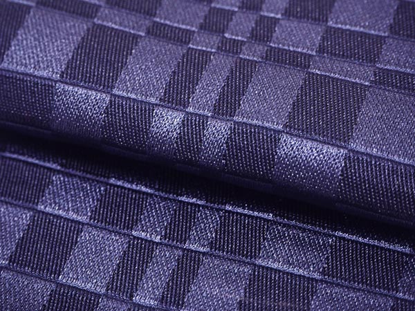 Men's belt ( navy&dark purple / checkerboard ) Tie it when you wear a yukata or kimono