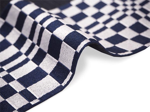 Men's belt ( navy&gray / checkerboard ) Tie it when you wear a yukata or kimono