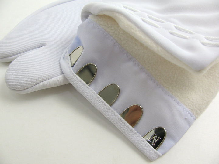 Japanese Kimono Tabi Socks Unisex Split-Toe 5 Kohaze Clips White