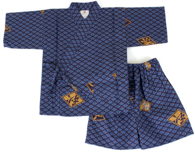 Boy's Jinbei : Japanese Traditional Clothes - Diamond Pattern