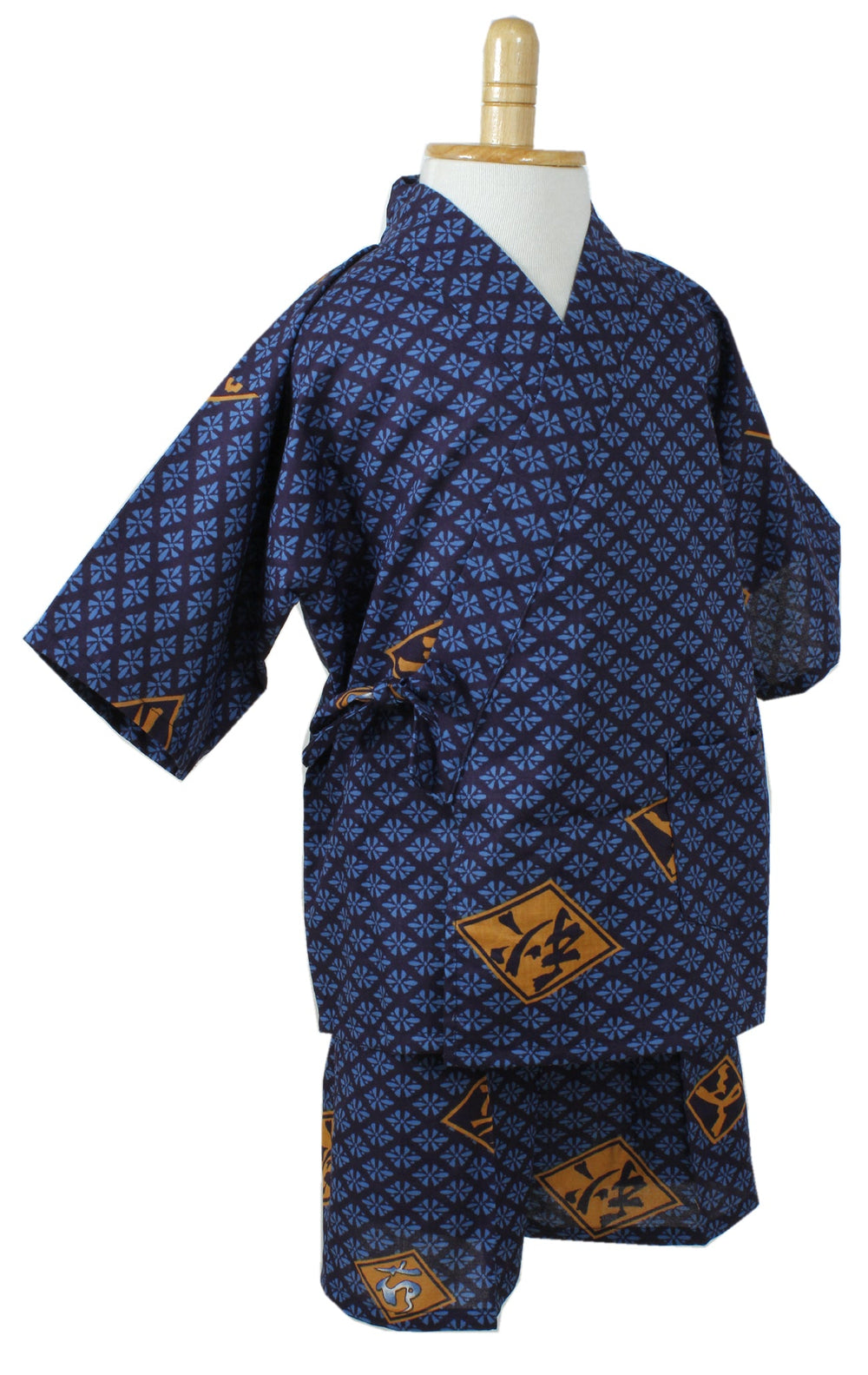 Boy's Jinbei : Japanese Traditional Clothes - Diamond Pattern