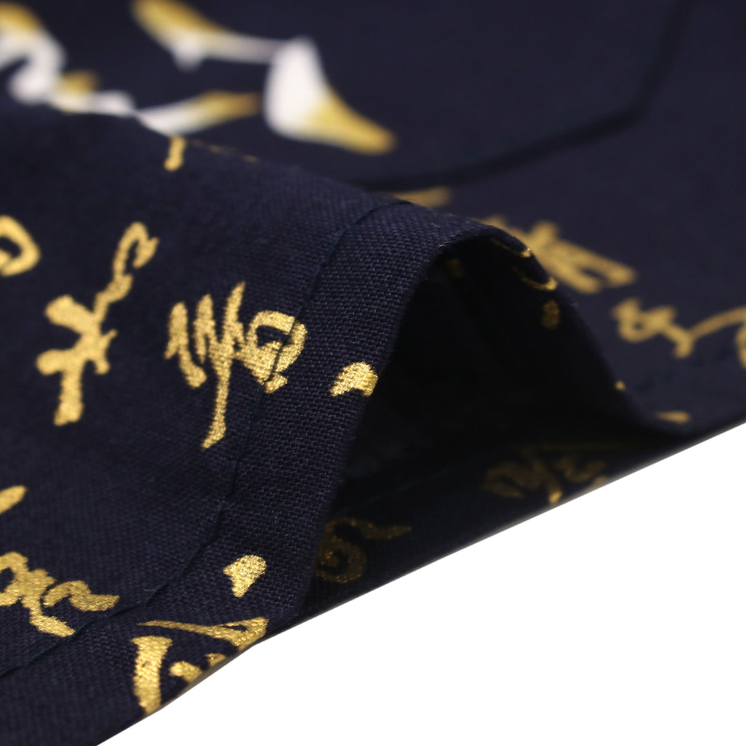 Boy's Kids Yukata Robe Japanese Kimono for summer - "Hideyoshi" Navy