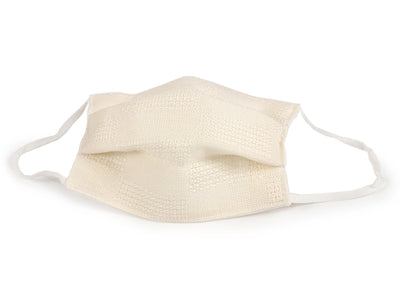 Reusable Washable Easy Breathe Japanese Linen x Silk Summer Mask - Off White