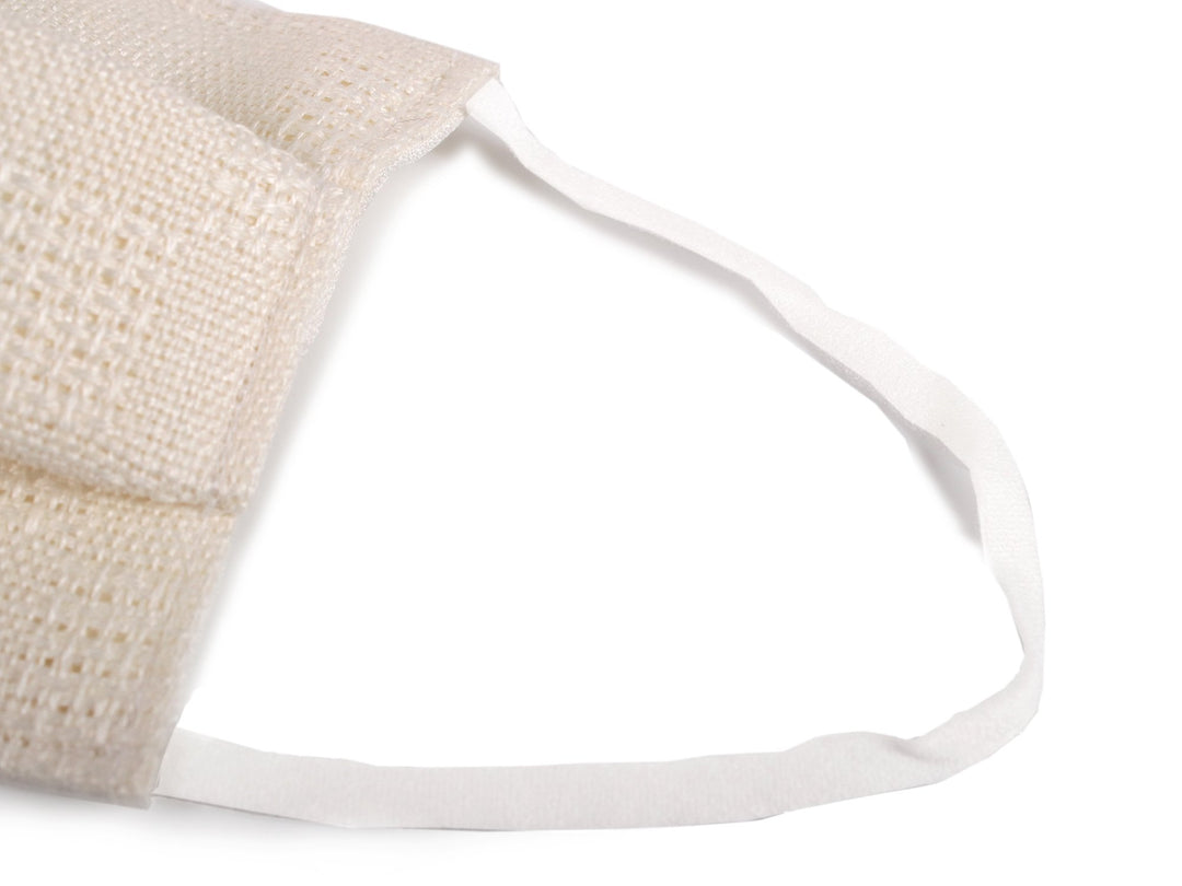 Reusable Washable Easy Breathe Japanese Linen x Silk Summer Mask - Off White