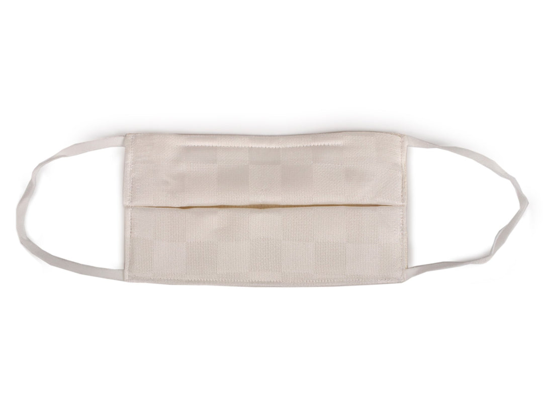 Reusable Washable Easy Breathe Japanese Linen x Silk Summer Mask - Off White