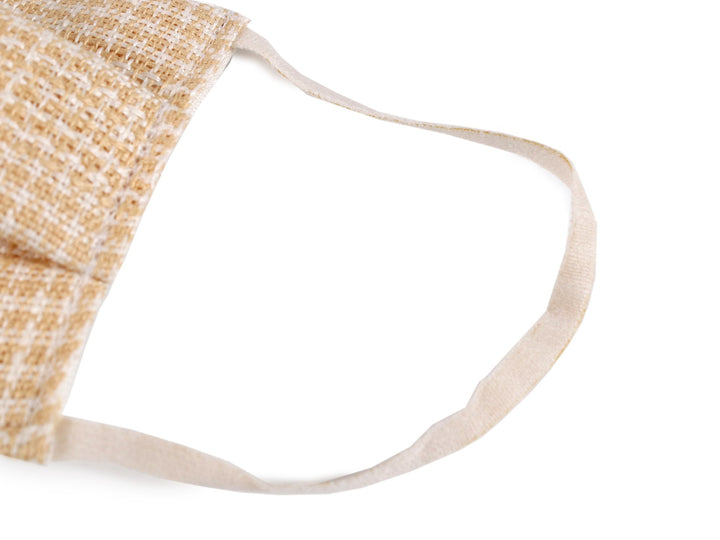 Reusable Washable Easy Breathe Japanese Linen x Silk Summer Mask - Beige