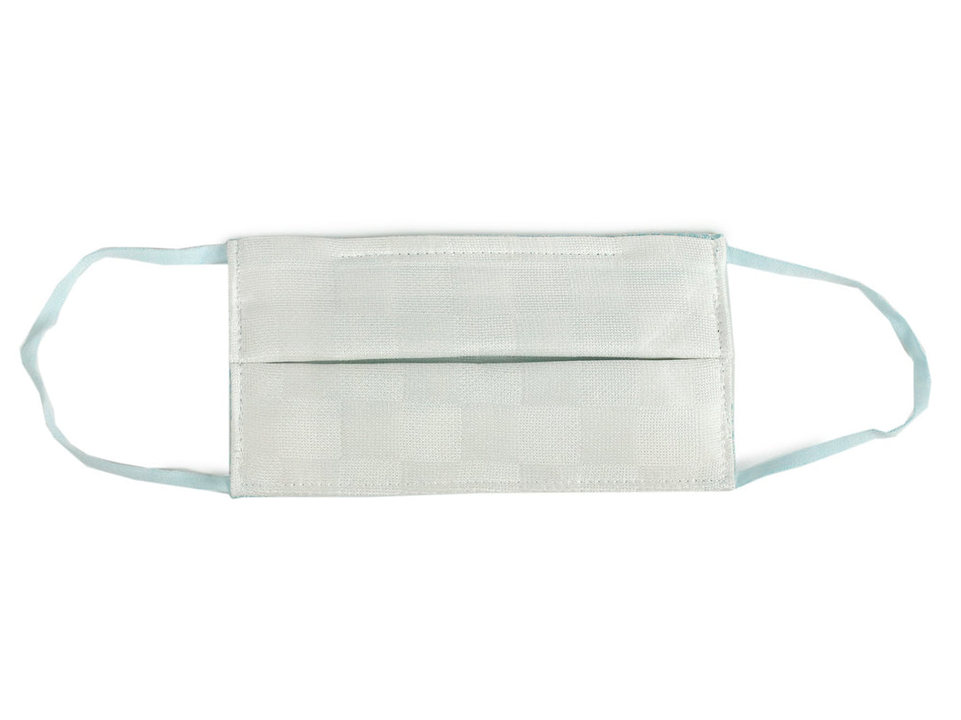 Reusable Washable Easy Breathe Japanese Linen x Silk Summer Mask - Mint Blue