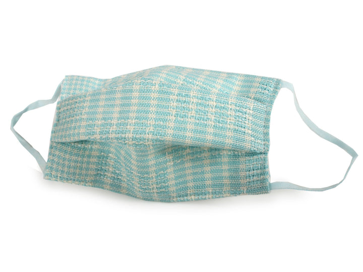 Reusable Washable Easy Breathe Japanese Linen x Silk Summer Mask - Mint Blue