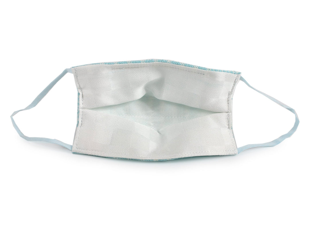 Reusable Washable Easy Breathe Japanese Linen x Silk Summer Mask - Mint Blue