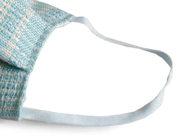 Reusable Washable Easy Breathe Japanese Linen x Silk Summer Mask - Mint Blue