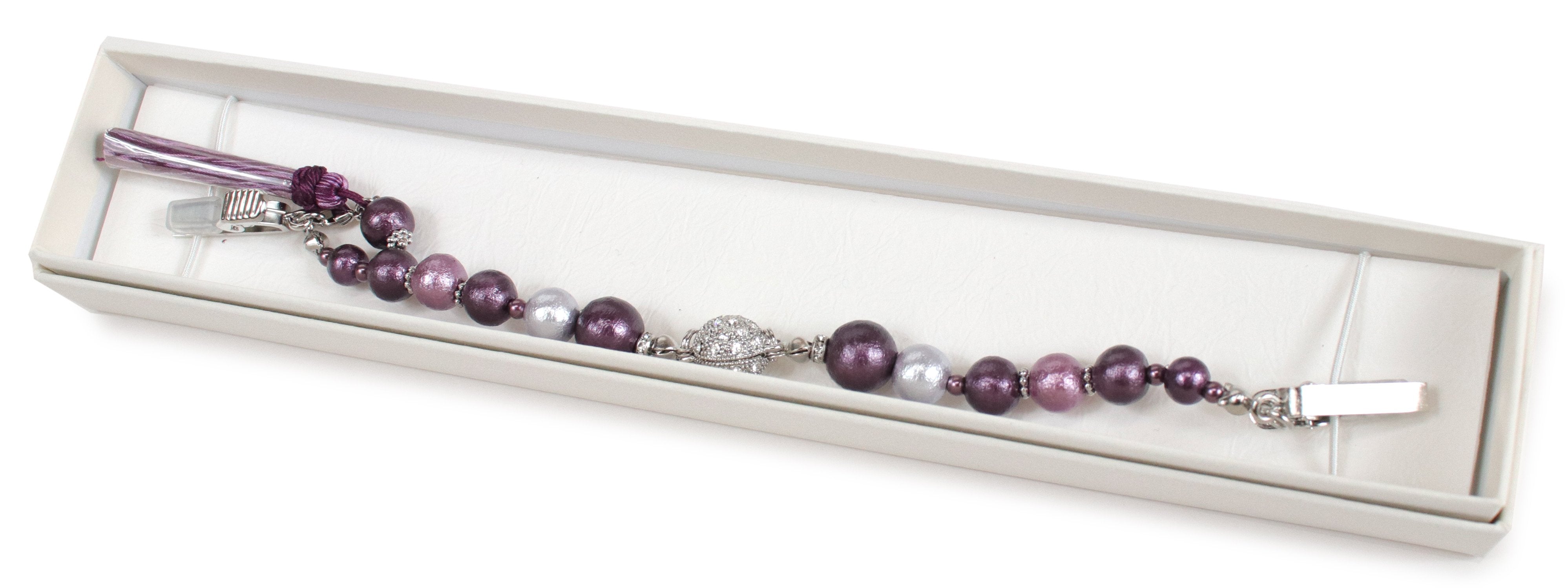 Women's Kimono Haori Himo String - Cotton Pearl Magnet Clip