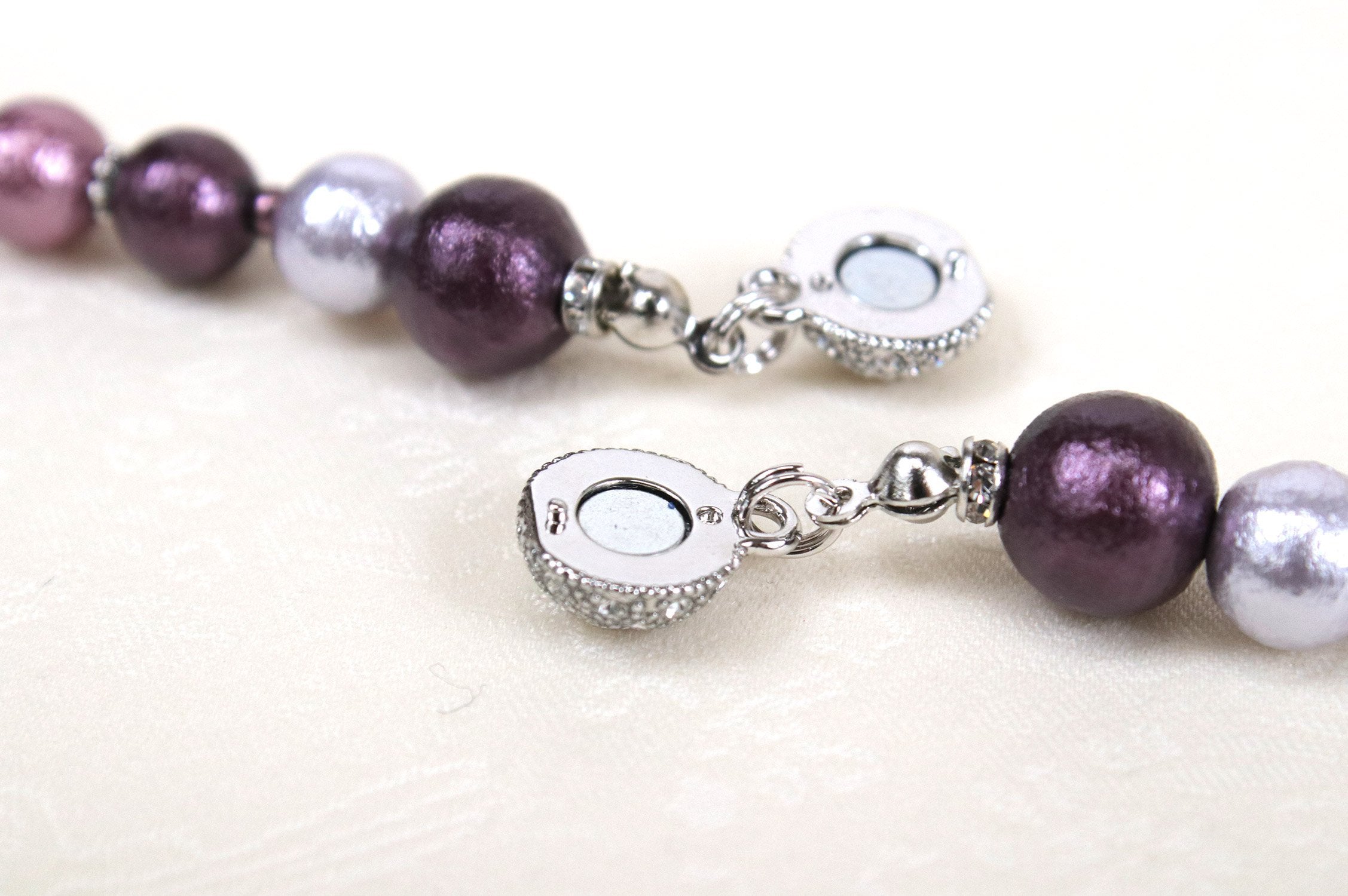 Women's Kimono Haori Himo String - Cotton Pearl Magnet Clip