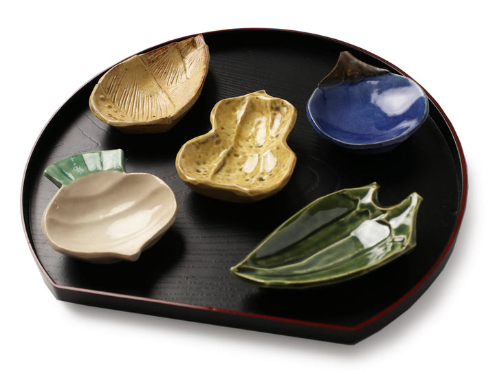 Kyo-yaki Ware Tiny plate series "Kyoto Vegetable" - 5 Plate SET