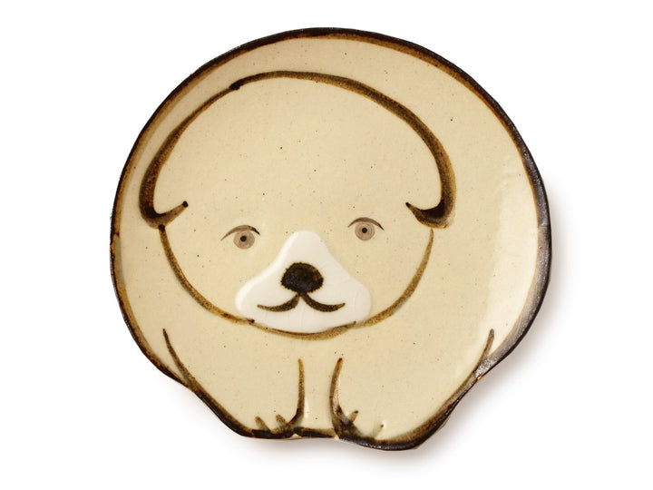 Kyo-yaki Ware Tiny plate series "Puppy" - 3 Plate SET