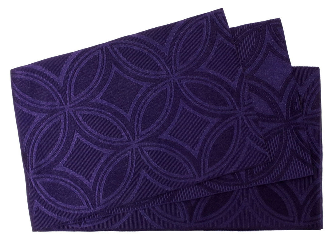 Women's Hanhaba-Obi for Japanese kimono/yukataUnlined Asanoha Violet Indigo