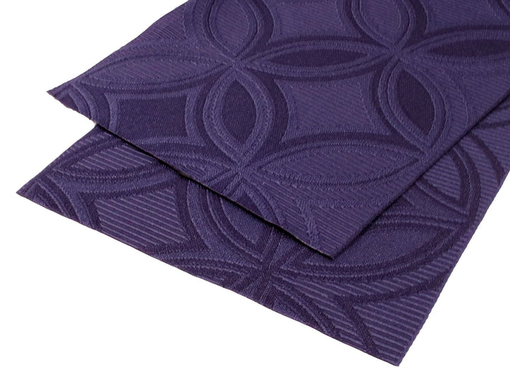 Women's Hanhaba-Obi for Japanese kimono/yukataUnlined Asanoha Violet Indigo