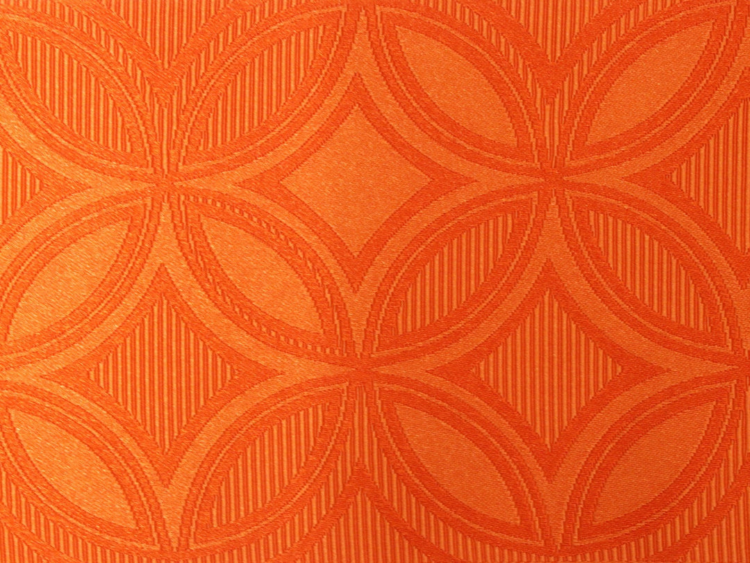 Women's Hanhaba-Obi for Japanese kimono/yukataUnlined Shippo Orange