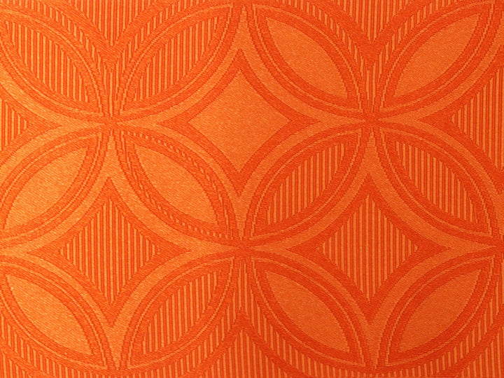 Women's Hanhaba-Obi for Japanese kimono/yukataUnlined Shippo Orange