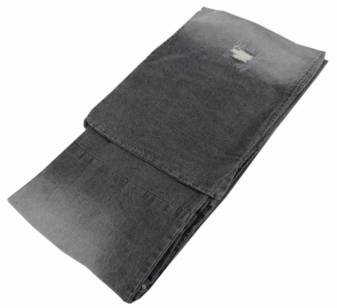 Men's Denim Unlined Kimono with Pockets Black: Japanese Traditional Clothes