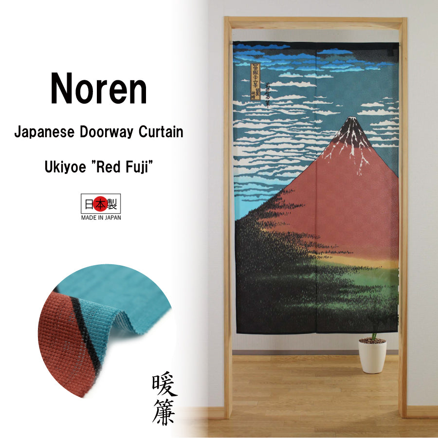 Noren Japanese Doorway Curtain Tapestry Ukiyoe 