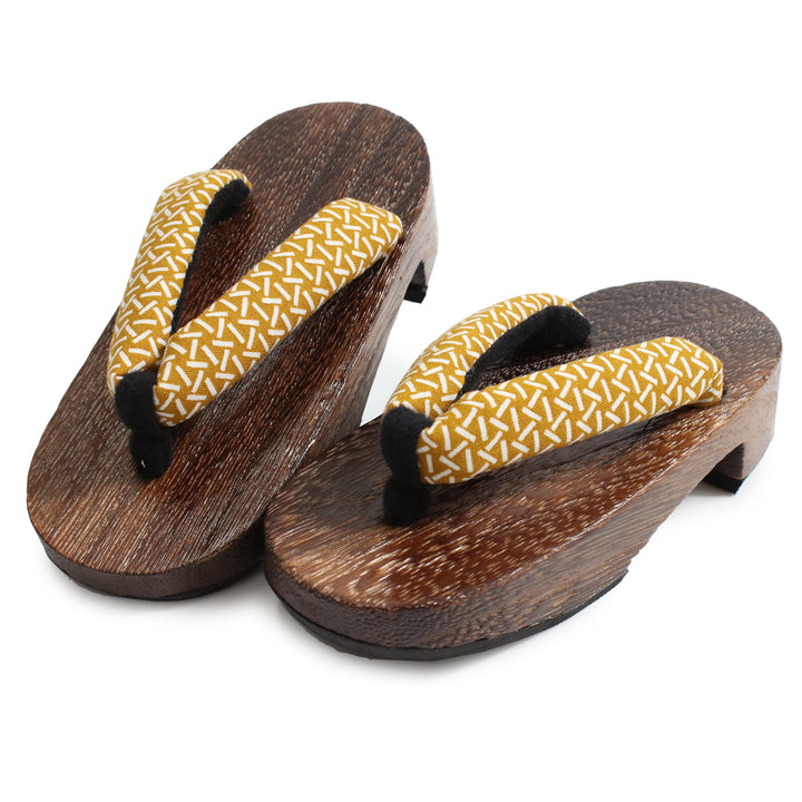 Kids Japanese Kimono Yukata Wooden Geta Sandals, 16-17cm Kagome Triangle Mastered