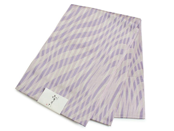 Women's Nagoyaobi for Japanese Traditional Kimono - Light Pink Purple Beige Geometric