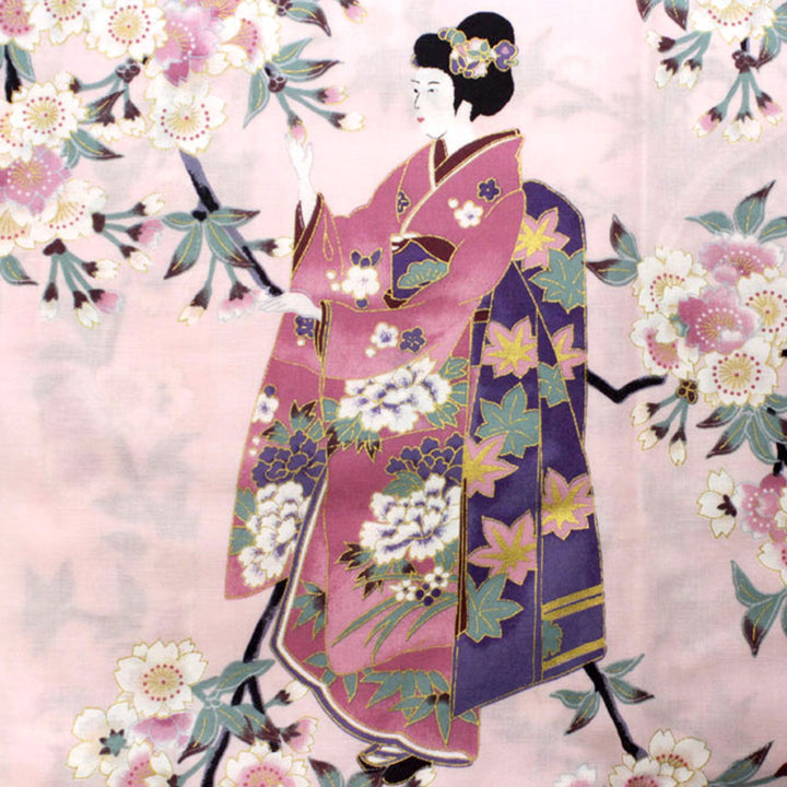 Girl's Easy Yukata / Kimono Robe : Japanese Traditional Clothes - Lovely "Maiko" Pink