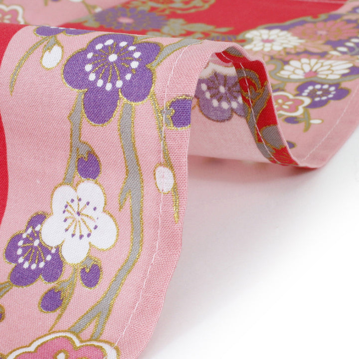 Women's Easy Yukata / Kimono Robe : Japanese Traditional Clothes - "GEISHA" Beauty on Stripe Pink