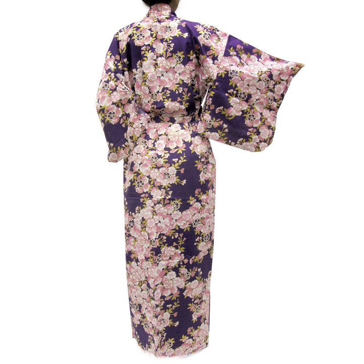 Women's Easy Yukata / Kimono Robe :  Japanese Traditional Clothes - SAKURA Purple