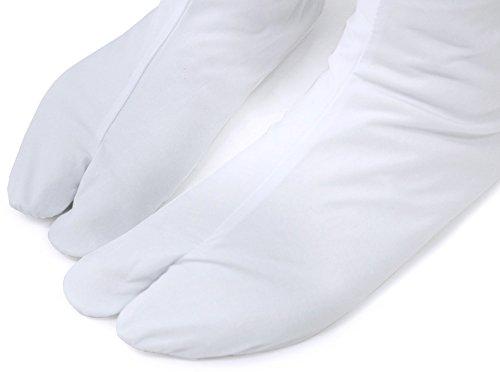 Unisex Cotton Japanese Kimono Tabi Socks 4 Kohaze Clasps White Broad Fukusuke