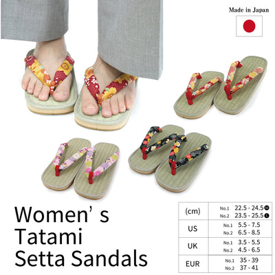 Women's Tatami setta (tatami sandals) M/L size,Square shape,4 patterns